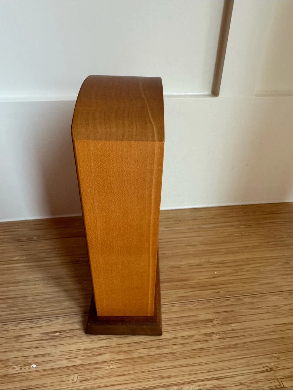Woodgrain Table Clock - Brown and Tan Home Wall Decor